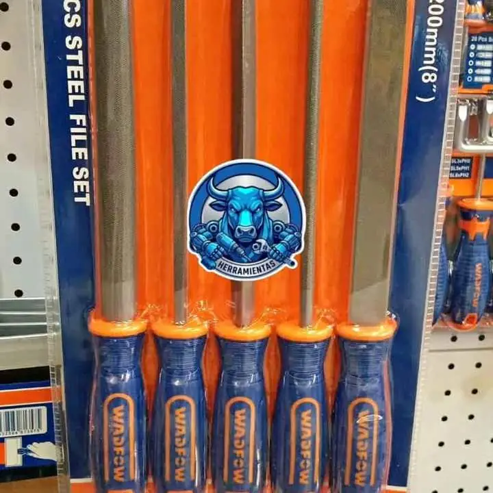 Juego de Limas para Acero 5 Pzs 200mm 8" Wadfow