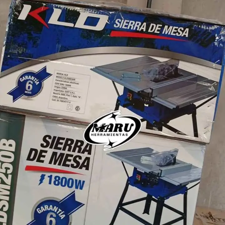 Sierra circular de mesa 1800wts incluye 2 discos de 250mm KLD