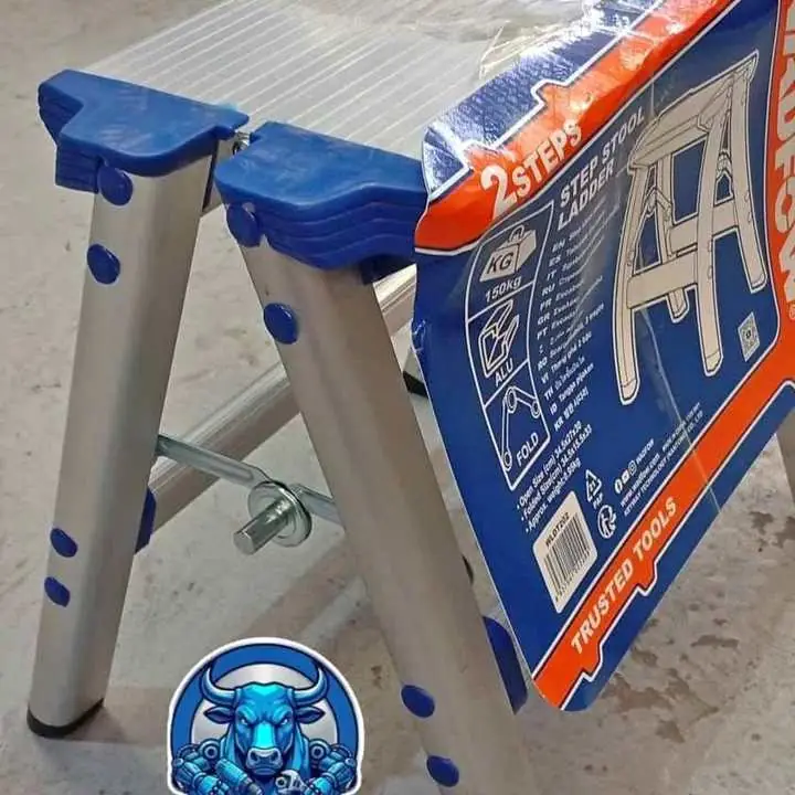 Escalera Taburete Plegable 2 Escalones de Aluminio Wadfow