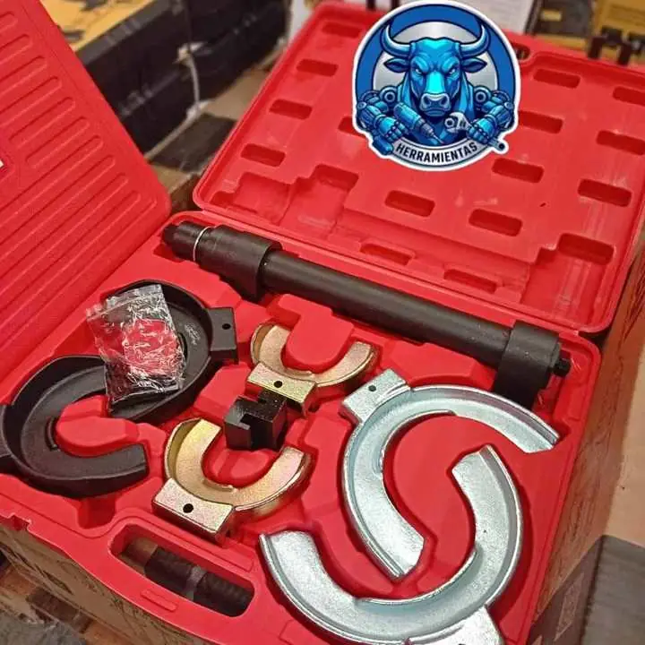Kit 7 Piezas Espirales Horquillas Intercambiables Mat. Acero Cromo Vanadio EUROTECH