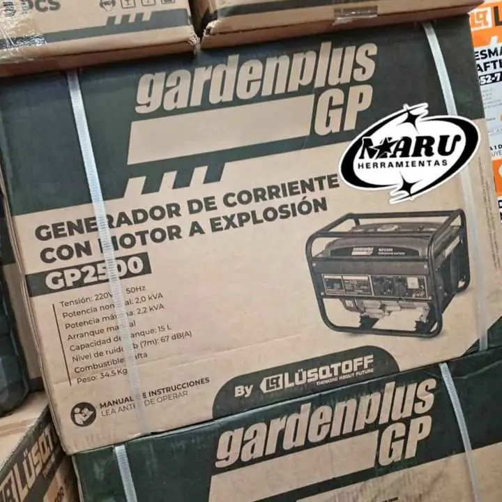Generador de corriente con motor a explosion 4 tiempos garden plus