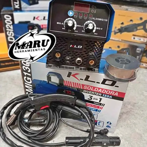 Soldadora inverter mig MMa 130amp incluye accesorios KLD