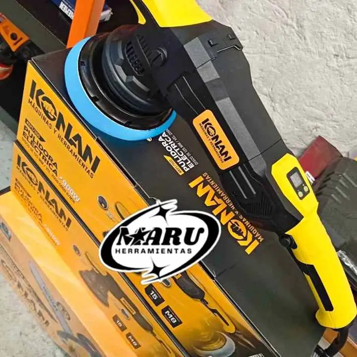 Pulidora electrica Rotoorbital 900wts DETAILING incluye almohadilla de pulido KONAN