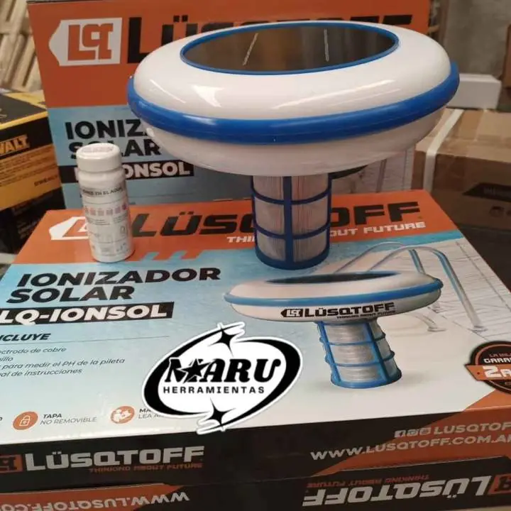 Ionizador solar para piletas de PVC, material y hormigón ahorro de cloro LUSQTOFF