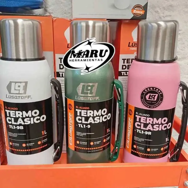 Termo 1Lt Acero Inoxidable mantiene frio/calor por 20hs LUSQTOFF