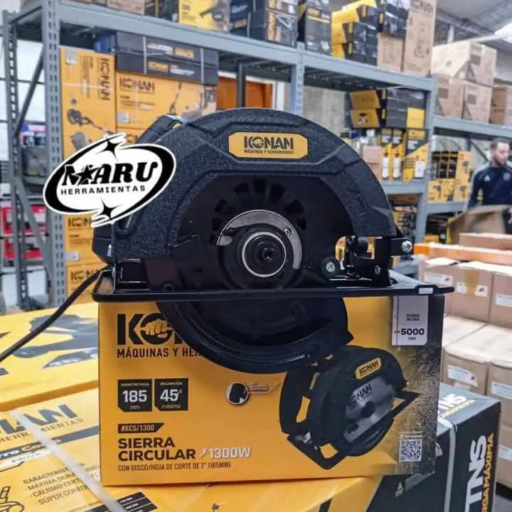 Sierra circular 1300wts 24 Dientes 7" incluye disco KONAN
