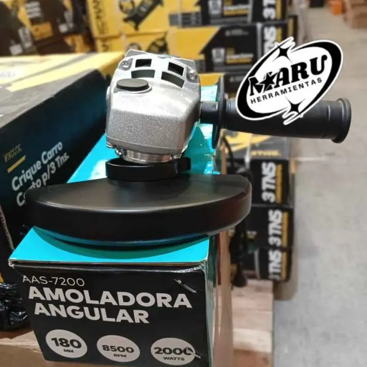 Amoladora Angular 180mm 7" 2000wts con protector de disco incorporado OREBRO