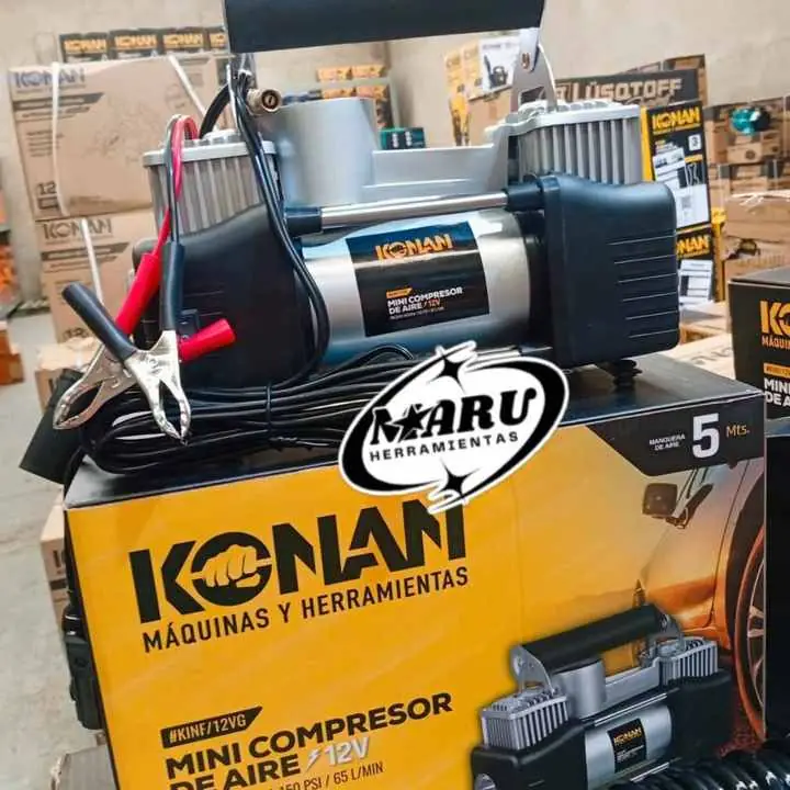Mini Compré de aire 12V 150PSI / con accesorios KONAN