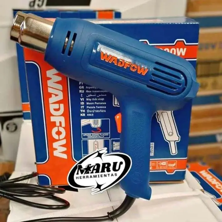 Pistola de Calor 1600wts aire caliente 500° Incluye Boquilla Wadfow