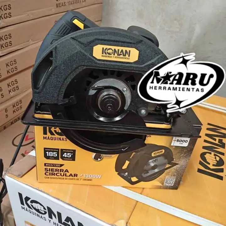 Sierra Circular 1300wts 7" 155m. 14 Dientes Incluye Disco KONAN