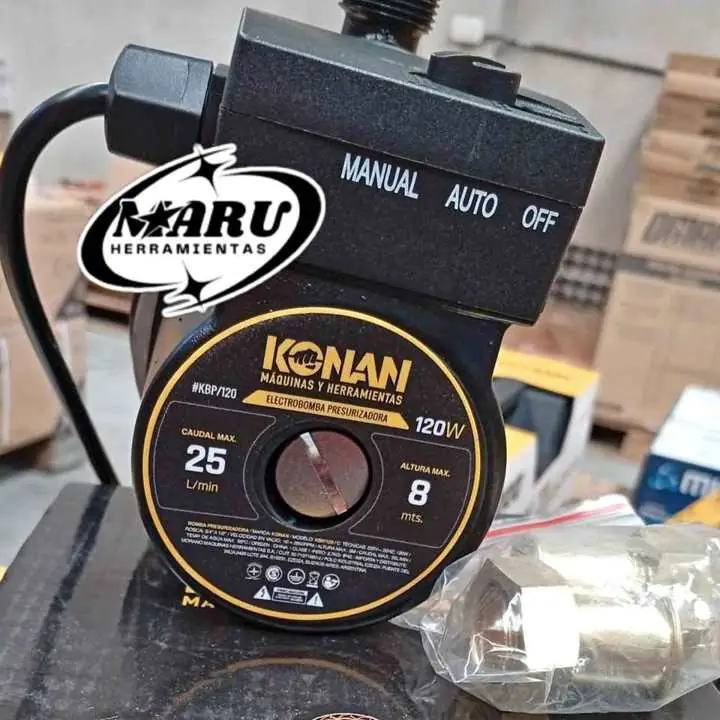 Bomba Presurizadora 120wts apta para 2 baños konan