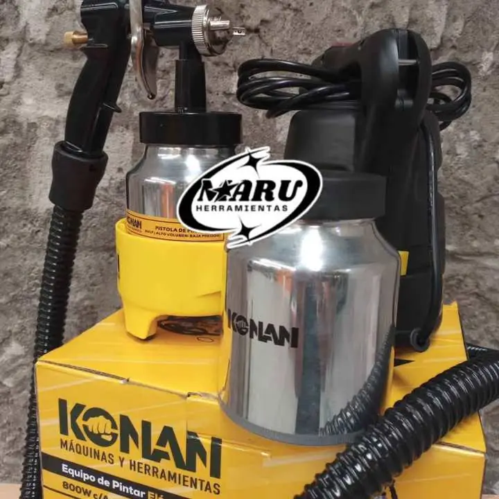 Equipo para pintar 800wts con recipientes de metal para sintético KONAN