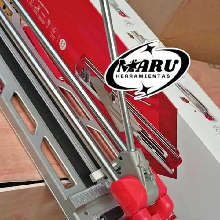 Cortadora de Cerámica y Porcelanato 63cm en caja con lapiz/guias de acero cromadas star rubi