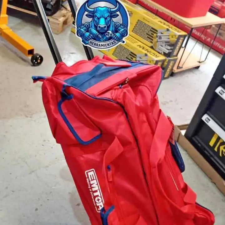 Bolso Porta Herramientas 27"Con Ruedas y Manija Telescopica para Transportar.Capac. Max. 25Kg EMTOP