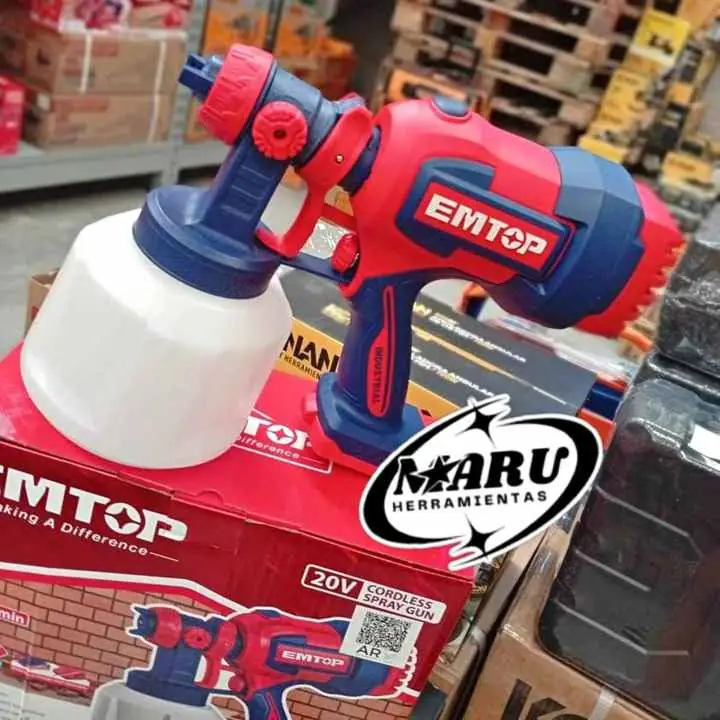 Equipo para pintar 20V Incluye Boquillas, 1 Batería Cargador EMTOP