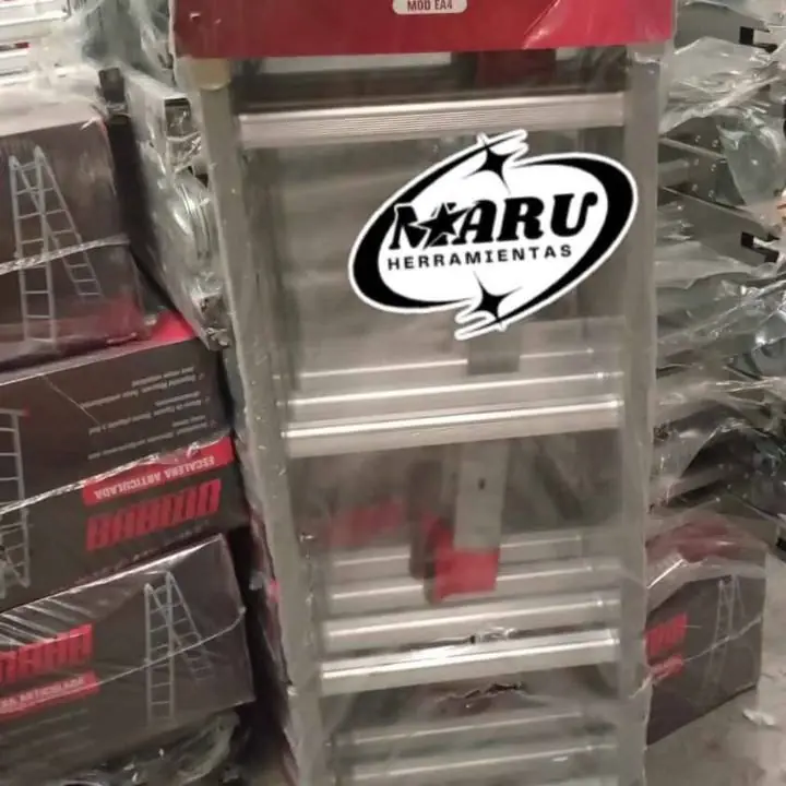 Oferta! Escalera plegable de aluminio 4 x 4 altura Max 4.70mts OMAHA