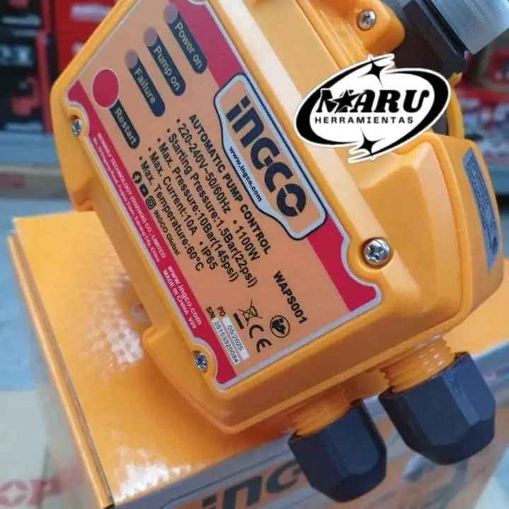Control automático de presión para bomba de agua Ingco