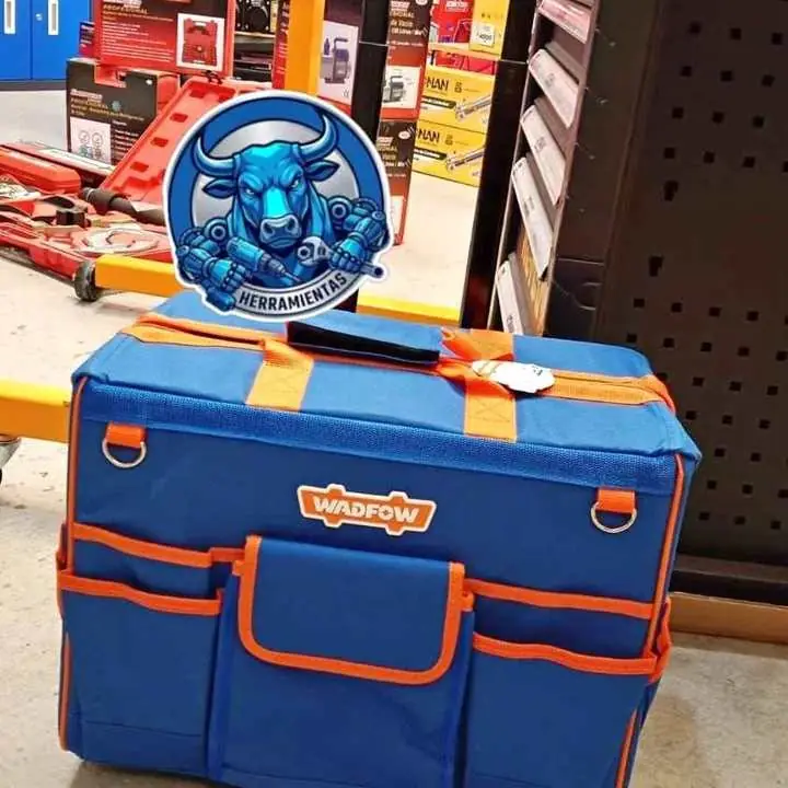 Bolso Porta Herramientas 19" 20Kgs con Ruedas con Bolsillos Externos e Internos Wadfow