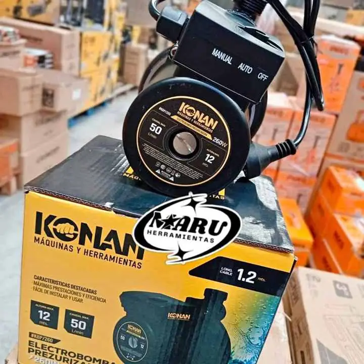 Bomba Presurizadora 260wts apta para 4 baños konan