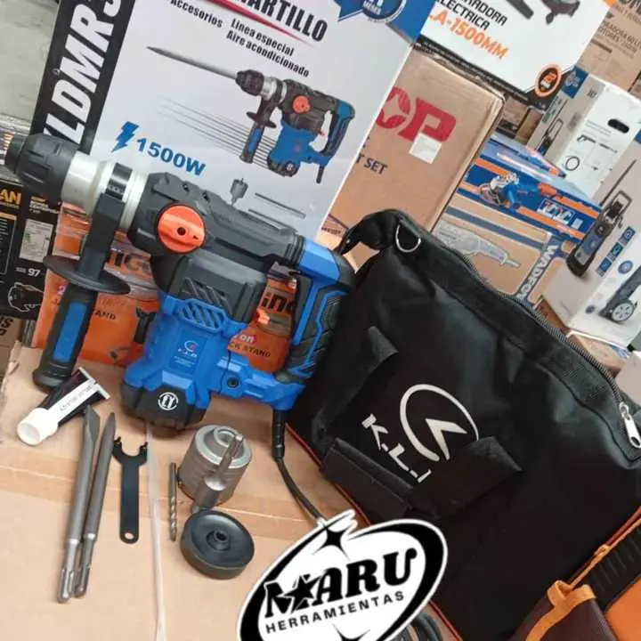 Rotomartillo Percutor 1500wts 5,5j Incluye Accesorios Línea Aires Acondicionados y Bolso KLD