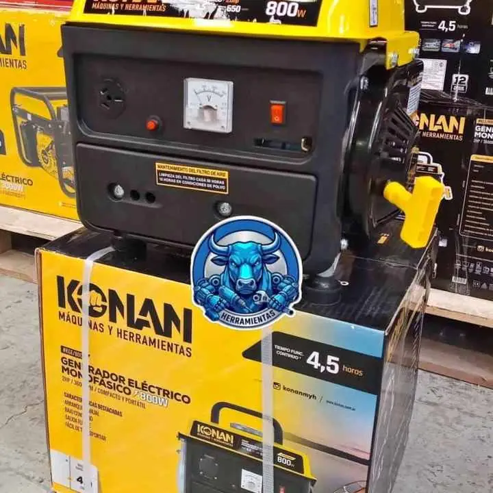 Generador Eléctrico Monofásico 800wts 2 Tiempos arranque manula/facil de usar konan