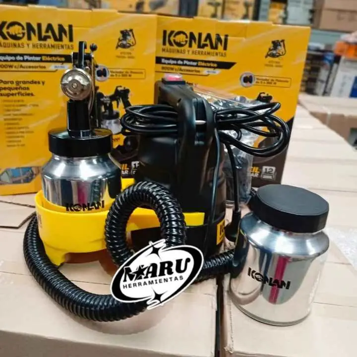 Equipo para pintar 800wts con recipientes de metal Ideal para sintético KONAN