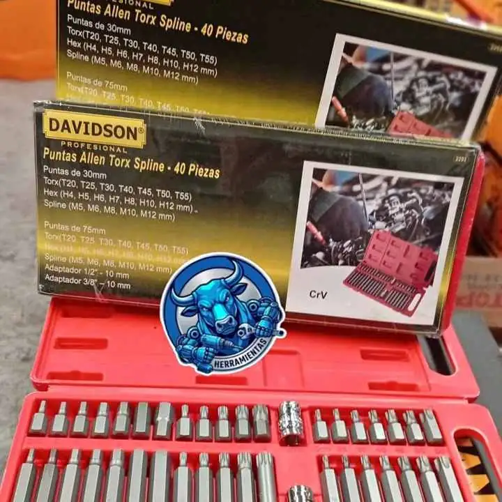 Juego de Puntas Torx allen cortas-largas 40Pzs DAVIDSON