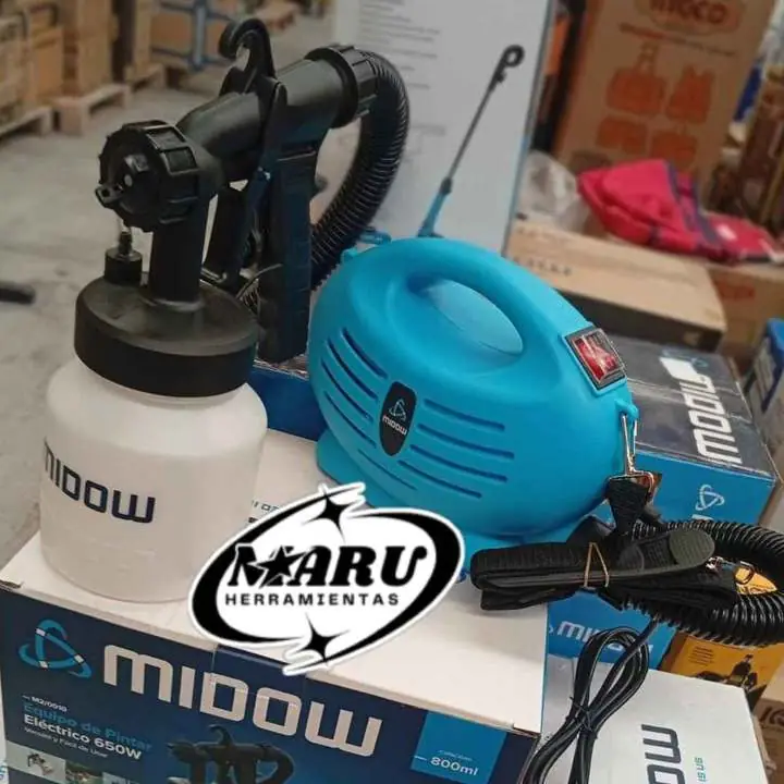 Equipo para pintar electrico 650w 800ml para laca, sintético y latex midow