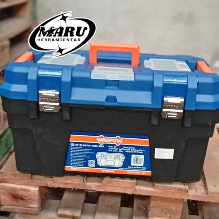 Caja para Herramientas 24" con Broches Metálicos/incluye Bandeja Wadfow