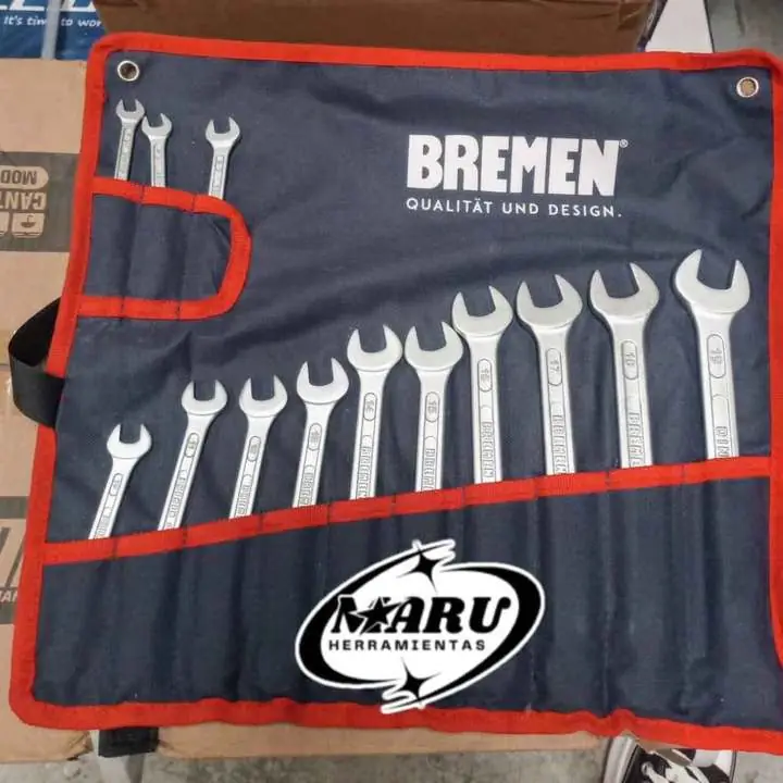 Juego de llaves combinadas dn estuche 13 Pzs del 7 a 19mm BREMEN