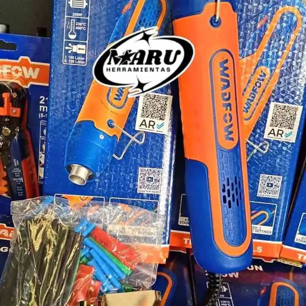 Pistola de Calor de Mano Portátil 350wts 2 Niveles/Con Accesorios EMTOP