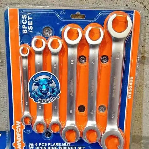 Juego de Llaves Boca Abierta 6Pzs 8-24mm Wadfow