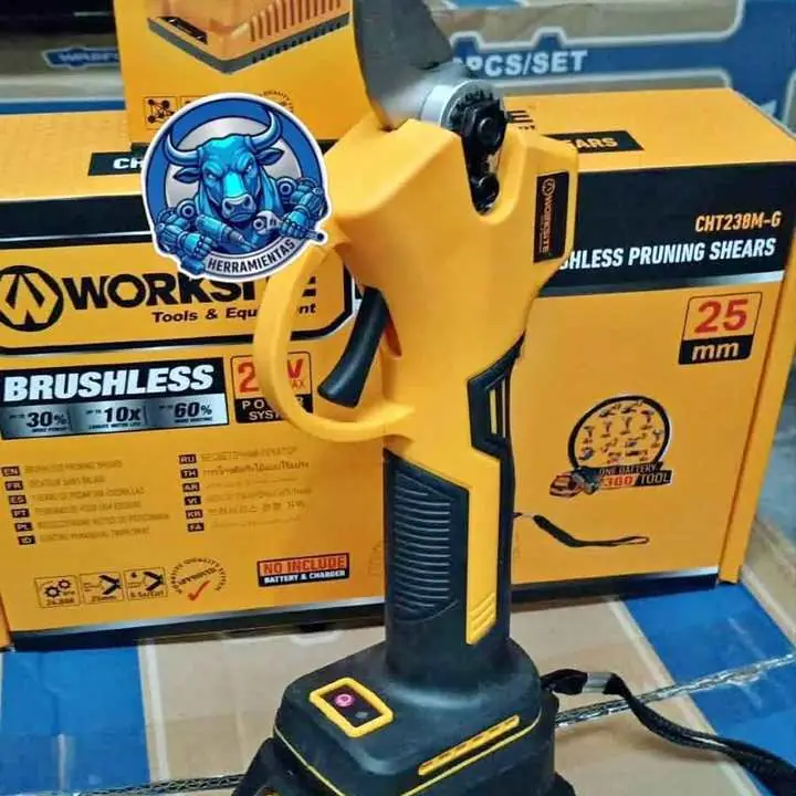 Tijera Podadora a Bateria 21V 25mm Incluye 1 Batería 2ah y Cargador WORKSITE
