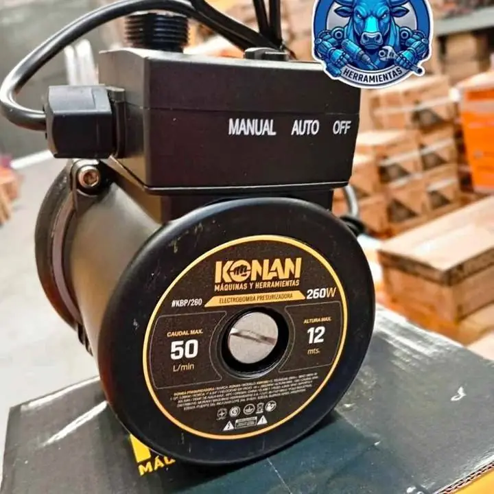 Bomba Presurizadora 260wts APTA para 4 Baños KONAN