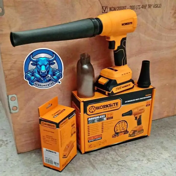 Soplador de Mano Inalámbrico 21V Incluye 1 Batería 2ah y Cargador WORKSITE