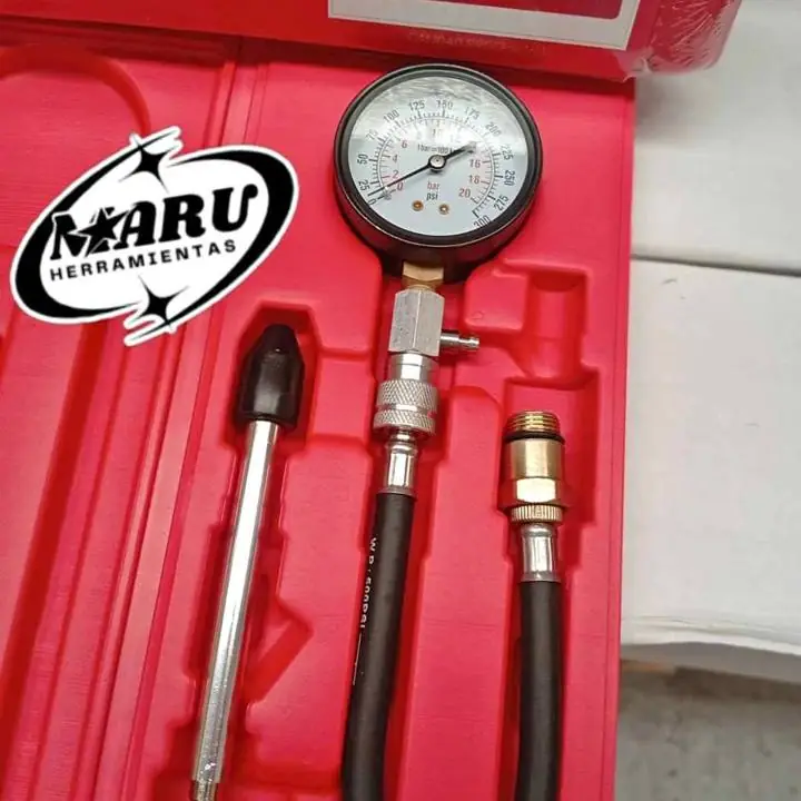 Compresometro Motor Gasolina Naftero manguera 15cm EUROTECH
