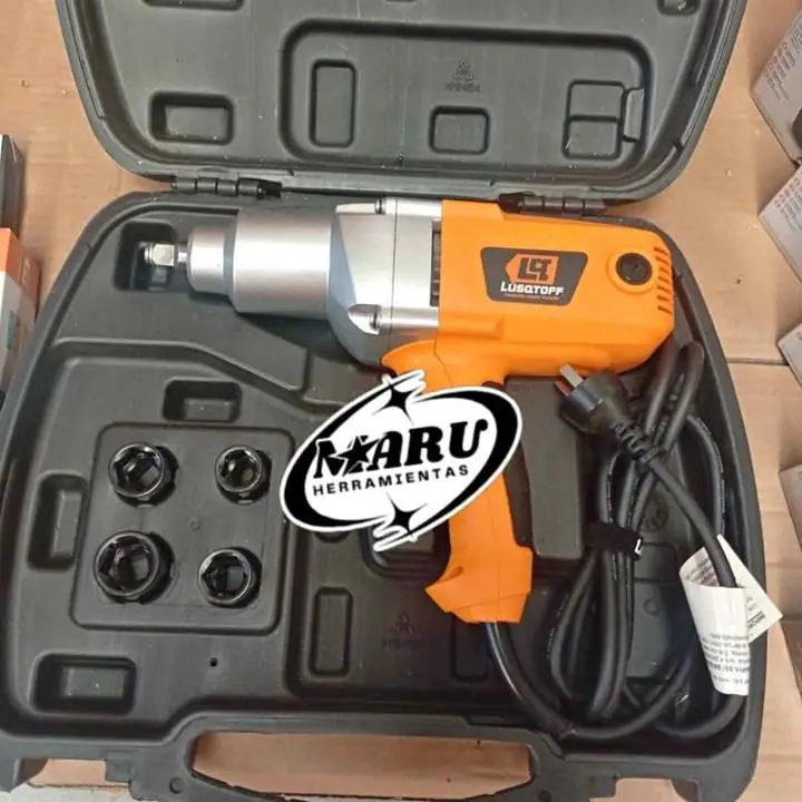 Llave de impacto electrica 900w 320NM ENC. 1/2" Incluye BOCALLAVES y Maletín LUSQTOFF