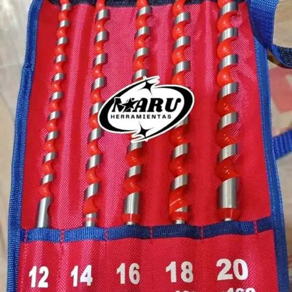 Set de Mechas Helicoidales 5 Pzs Estuche de Lona EMTOP