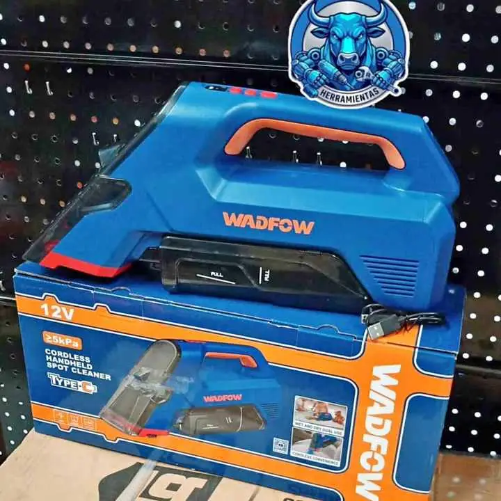 Limpiador de Manchas Inalámbrico 12V 90wts Incluye Cable de Carga USB Tipo C Wadfow