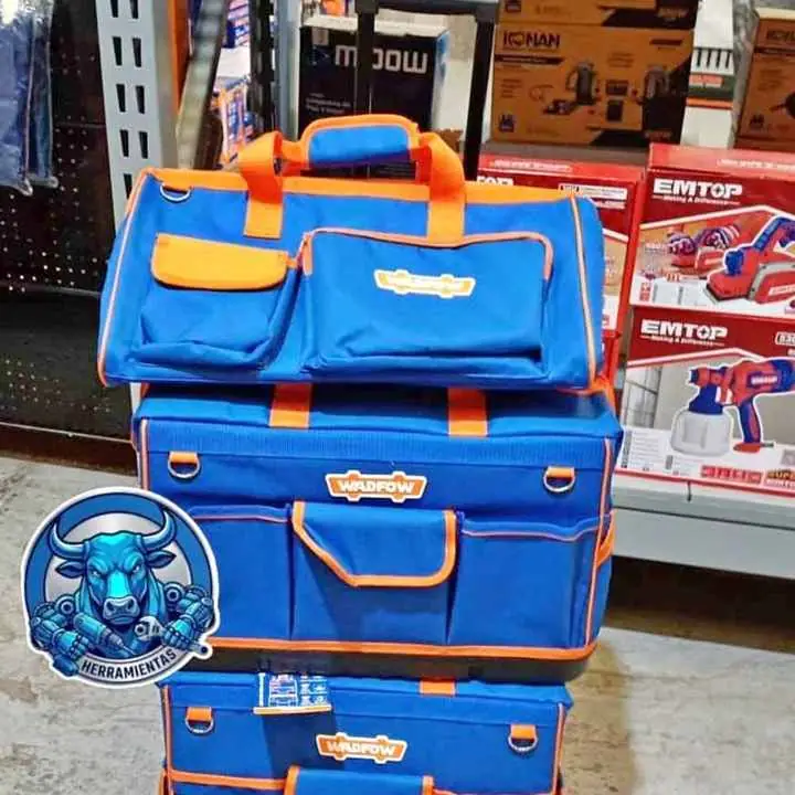 Set 3 Bolsos Valijas Apilables 19" Porta Herramientas con Ruedas y Manija Wadfow