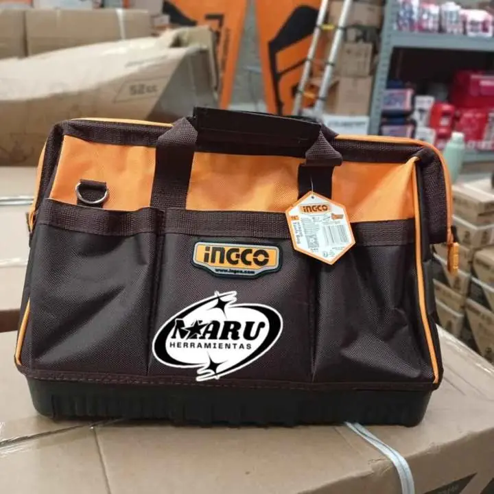 Bolso rigido para Herramientas 16" hasta 20 Kg/con bolsillos internos Ingco