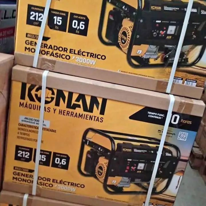 Generador Eléctrico Monofásico 3000wts ARRANQUE Manual KONAN