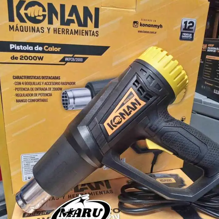 Pistola de calor con accesorios 2000wts KONAN