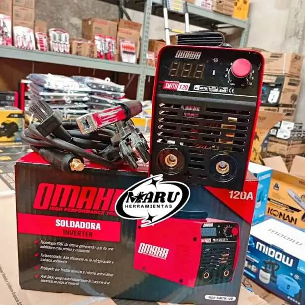Soldadora Inverter 120amp Incluye cepillo de Acero y Pinzas Mod. SMITH-120 OMAHA