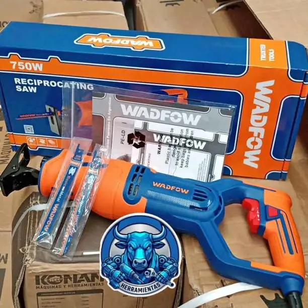 Sierra Sable Electrica 750wts 115mm Incluye 2 Sierras y Llave Hexagonal Wadfow