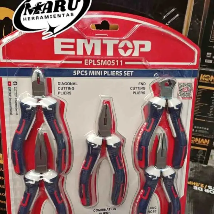 Set 5 mini pinzas 4.5 pul emtop
