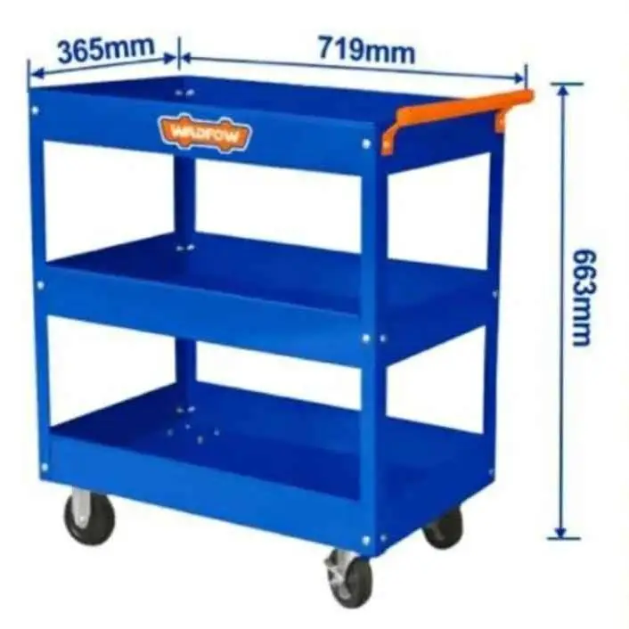 Carro Porta Herramientas con 3 Estantes y Ruedas para traslado Wadfow
