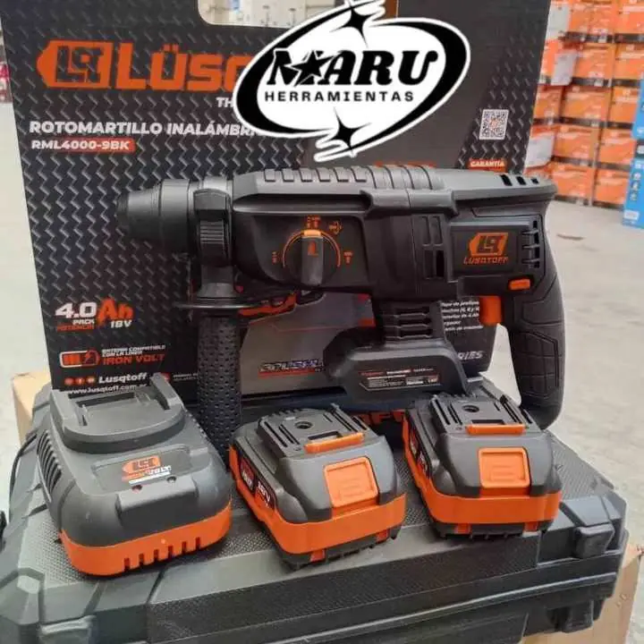Rotomartillo inalámbrico 18V 2.5j incluye 2 baterías y cargador LUSQTOFF