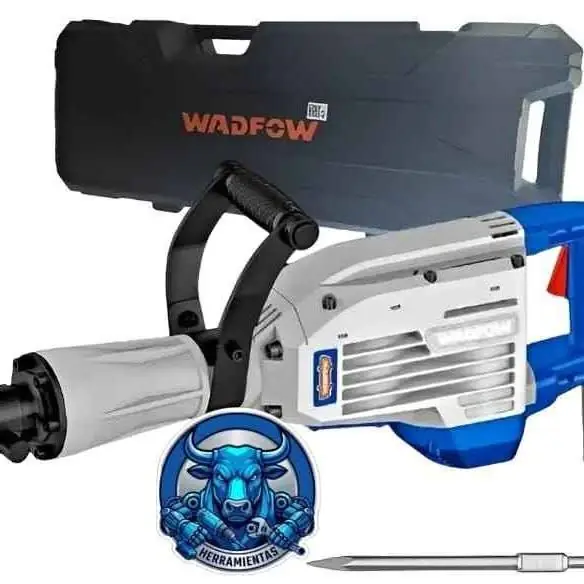Martillo Demoledor sds hex 1600wts 45j Incluye Cincel y Maletín Wadfow