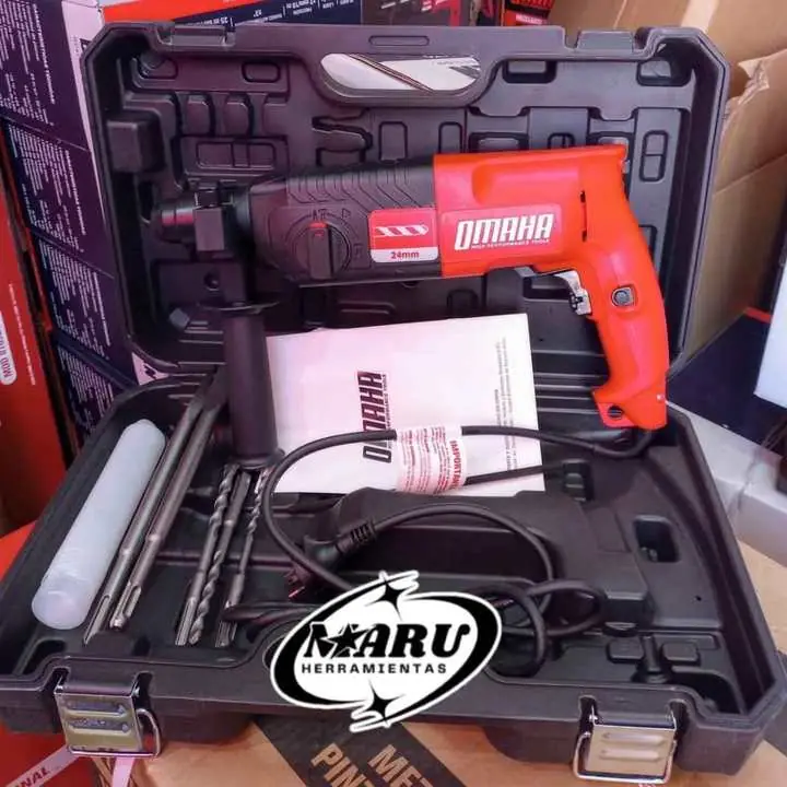 Rotomartillo RM-24 800 wts 2.5j incluye cinceles y maletín OMAHA